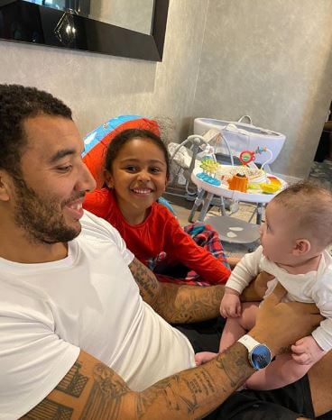 Alisha Hosannah's boyfriend, Troy Deeney with their children.